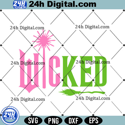 Wicked clipart PNG, Wicked broomstick SVG – Instant Digital Download